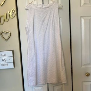 Sail to Sable white ruffle dress.